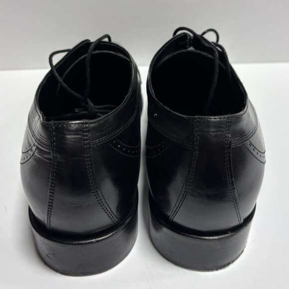 Johnston & Murphy Men’s Ellsworth Cap Toe Black Leather Dress Shoes, Size 12 M main image 6